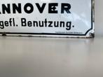 Emaille Reclamebord Heißmangel von Gebr. Stute Hannover, Antiek en Kunst, Ophalen