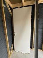 Berkvens Opdekdeur RAL9010 met bovenlicht, Ophalen, 80 tot 100 cm, 215 cm of meer, Binnendeur