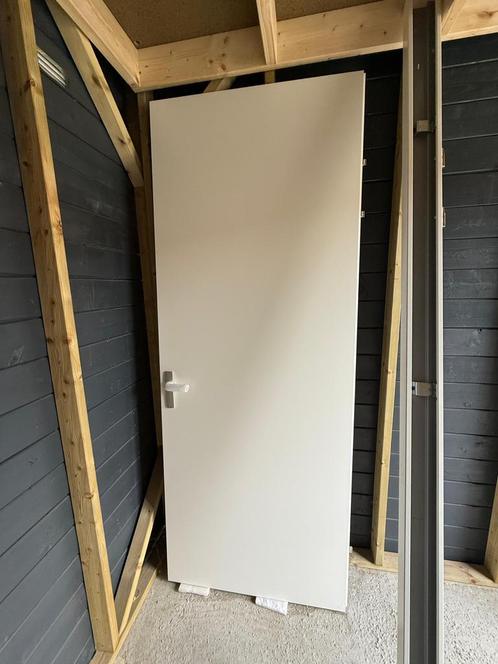 Berkvens Opdekdeur RAL9010 met bovenlicht, Doe-het-zelf en Verbouw, Deuren en Horren, Nieuw, Binnendeur, 215 cm of meer, 80 tot 100 cm