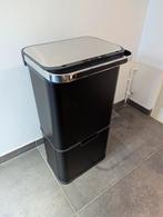 Homra Prullenbak 50L zwart met Sensor, Ophalen, 40 liter of meer, Zo goed als nieuw, Rvs