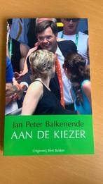 Jan Peter Balkenende - Aan de kiezer, Boeken, Ophalen of Verzenden, Nederland
