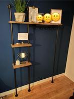 Kapstok - industrieel - steigerbuis & hout - Wandmontage, Ophalen, Zo goed als nieuw, Hout, 150 tot 200 cm