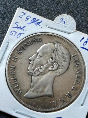 Schaarse zilveren rijksdaalder 1849 beschikbaar voor biedingen