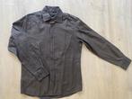 H&M Overhemd | Slim Fit | donkerbruik | maat M, Bruin, Zo goed als nieuw, H&M, Halswijdte 39/40 (M)