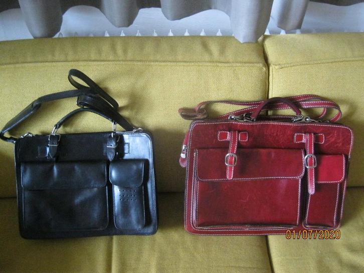 Marington leren schoudertas/werktas, Sieraden, Tassen en Uiterlijk, Tassen | Schoudertassen, Nieuw, Overige merken, Bruin, Leer