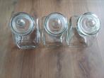 Glazen voorraad potjes - klein, Huis en Inrichting, Ophalen of Verzenden, Zo goed als nieuw, Glas, Pot, Bus of Blik