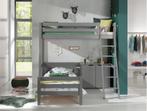 Pino hoekstapelbed - 90x200 - Grijs, Niet ingevuld, Niet ingevuld, Nieuw, Ophalen of Verzenden