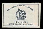 suikerzakje 673 Kon. Ned. Militaire Bond Pro Rege Utrecht, Verzamelen, Ophalen of Verzenden, Nederland