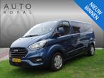 Ford Transit Custom 320 2.0 TDCI L2H1 Trend 9-persoons Autom, Auto's, Ford, Gebruikt, Euro 6, Blauw, Bedrijf