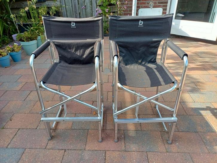2 Bocamp regisseursstoelen/hoge kinderstoelen, Caravans en Kamperen, Kampeermeubelen, Gebruikt, Campingstoel, Ophalen