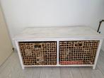 kastje met 2 rieten lades,90(br)x43(diep)x43(h), Huis en Inrichting, Kasten | Overige, Ophalen, Zo goed als nieuw