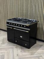 Luxe Lacanche Fornuis Zwart Gas + Messing + Warmhoudkast, Witgoed en Apparatuur, Ophalen of Verzenden, Grill, Gas, 5 kookzones of meer