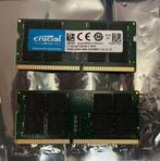 Crucial 32GB DDR4-2666 SODIMM (2x16GB), Ophalen, 32 GB, DDR4, Zo goed als nieuw