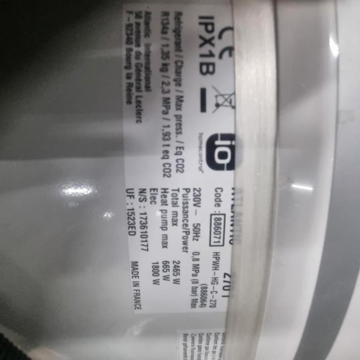 Atlantic Explorer 270L Boiler, Doe-het-zelf en Verbouw, Geisers en Boilers, Zo goed als nieuw, Boiler, Minder dan 20 liter, Minder dan 3 jaar oud