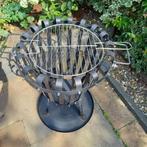 Vuurkorf met vonkenscherm en grillrooster zwart Ø 45cm, Tuin en Terras, Vuurkorven, Ophalen, Gebruikt, Vuurkorf