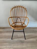 ROHÉ NOORDWOLDE RIETEN STOEL, 1950S, Huis en Inrichting, Stoelen, Ophalen, Zo goed als nieuw, Bruin, Eén