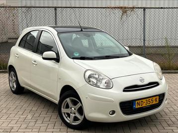 Nissan Micra 1.2 TEKNA Navi Pano APK 2012 Parelmoer wit 80PK beschikbaar voor biedingen