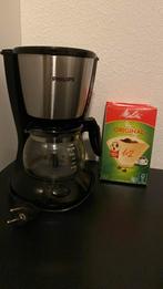 Philips HD7435 Koffiezetapparaat + 3 doosjes Filters, Afneembaar waterreservoir, Gebruikt, Koffiemachine, Gemalen koffie
