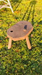 Antiek Melkstoeltje - Charmant & Authentiek, Gebruikt, Bruin, Eén, Hout