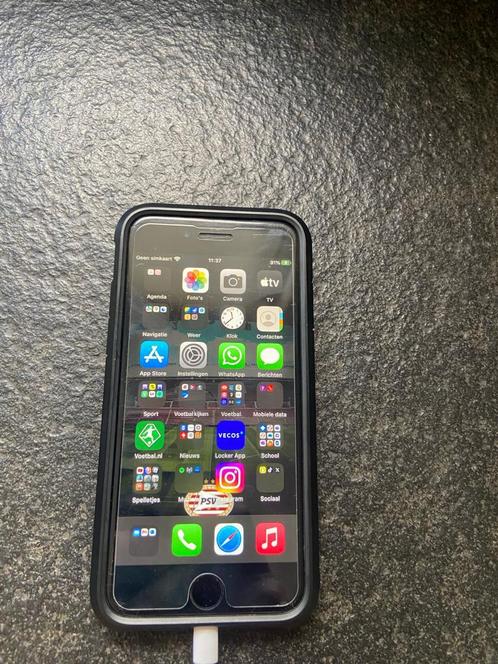 Iphone 8 zwart, Telecommunicatie, Mobiele telefoons | Apple iPhone, Gebruikt, 256 GB, Zonder abonnement, Zonder simlock, iPhone 8