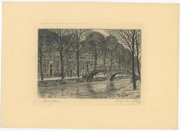 Delft ets begin 1900 Koornmarkt beschikbaar voor biedingen