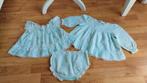 Mooi zeldzaam Vintage Baby Jurk Overgooier Set Mintgroen 62, Gebruikt, Jurkje of Rokje, VINTAGE 1991, Verzenden