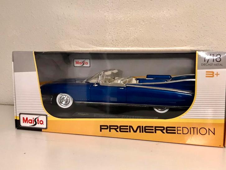 Maisto Cadillac Eldorado Biarritz blauw 1:18 nieuw ZELDZAAM, Hobby en Vrije tijd, Modelauto's | 1:18, Zo goed als nieuw, Maisto