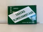 Erkend Rijwielhandelaar emaille bordje, Verzamelen, Merken en Reclamevoorwerpen, Reclamebord, Gebruikt, ., Ophalen of Verzenden