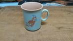 Mok blauw met papegaai en palmboom, Eit (English Ironstone T, Ophalen of Verzenden, 'T Olde Gre-j, Info@toldegrej.nl, Endepoelstraat 20f Didam