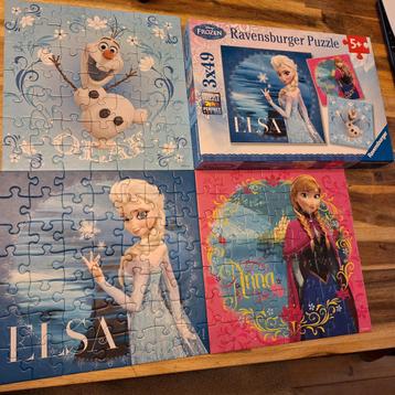 Frozen Puzzel 3x49 stukjes beschikbaar voor biedingen