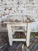 Brocante/ shabby franse hocker/bijzettafel/allegonda, Antiek en Kunst, Ophalen of Verzenden