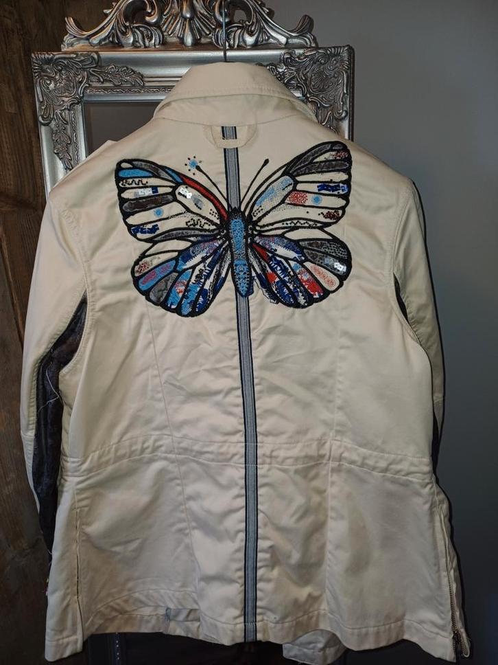 Vintage Oilily Zomerjas, Kleding | Dames, Jassen | Zomer, Gedragen, Maat 42/44 (L), Beige, Ophalen of Verzenden