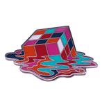 Melting Rubik's Cube kubus VAPORWAVE Synthwave Enamel pin, Ophalen of Verzenden, Nieuw, Foto of Kaart