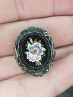 antieke gebroken ring micromozaïek, Sieraden, Tassen en Uiterlijk, Ringen, Ophalen of Verzenden, Zo goed als nieuw, Zilver, Dame