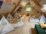 Tipitent kinderfeest slaapfeest tipi huren, Hobby en Vrije tijd, Feestartikelen | Verhuur, Ophalen, Gebruikt, Verjaardag