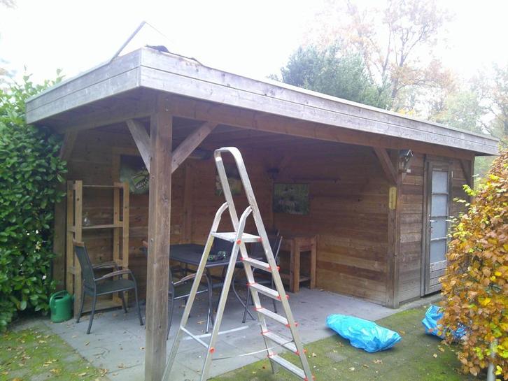 Veranda gebruikt 600x250 cm gedemonteerd, Tuin en Terras, Overkappingen, Gebruikt, Veranda, Ophalen
