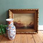 Lucky Vintage olieverf schilderij 1923 originele lijst, Ophalen of Verzenden