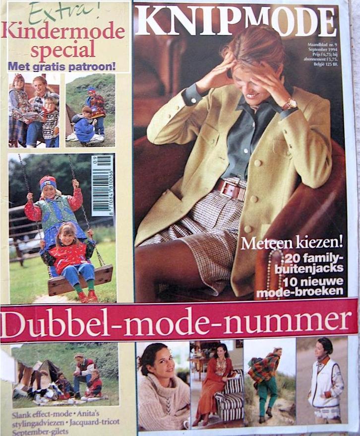 3 x knipmode uit 1994 september, oktober en december, Hobby en Vrije tijd, Kledingpatronen, Zo goed als nieuw, Overige typen, Knipmode