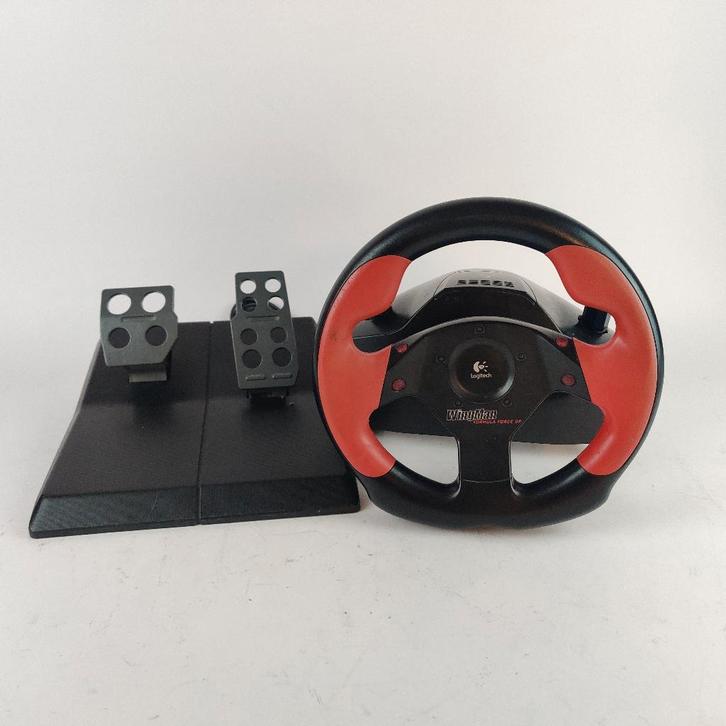 Logitech Wingman Formula Force GP Stuur + pedalen voor PC, Computers en Software, Joysticks, Gebruikt, Ophalen of Verzenden