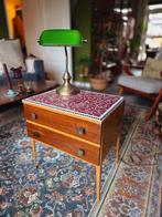 Uniek vintage ladekastje met handgemaakt mozaïekblad, Ophalen, 25 tot 50 cm, Minder dan 50 cm, Minder dan 100 cm