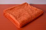 Grote retro vintage tricot lap stof / coupon - Velours, Hobby en Vrije tijd, Stoffen en Lappen, 120 cm of meer, Oranje, Ophalen of Verzenden