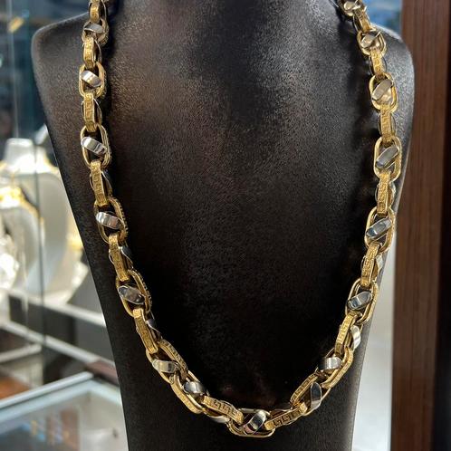 14k gouden ketting massief schakel monte carlo, Sieraden, Tassen en Uiterlijk, Kettingen, Nieuw, Goud, Ophalen of Verzenden