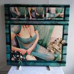 textielkunst, vrouw in bad, unica, 106cm - 106cm., Ophalen