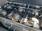 Tuscany rvs 6-vlams gasfornuis + oven semi-professioneel, Ophalen of Verzenden, Fornuis, Frituur en Grillen