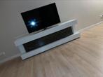 Luxe tv-meubel van hout en glas met sfeerhaard, Huis en Inrichting, 150 tot 200 cm, Ophalen of Verzenden, Minder dan 100 cm, 25 tot 50 cm