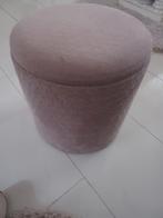 Fluweelzachte poef /hocker met opbergruimte  20 €, Ophalen of Verzenden, Rond, Minder dan 50 cm, Minder dan 50 cm