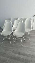 8 wit kuipstoelen wit, Huis en Inrichting, Stoelen, Vijf, Zes of meer stoelen, Ophalen of Verzenden, Wit, Zo goed als nieuw