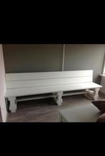 Steigerhoutenbank. 270 breed, gladgeschoren en geverfd., Tuin en Terras, Tuinbanken, Ophalen, Zo goed als nieuw, Hout