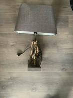 Boomlamp met stoffen kap - 55cm hoog, Ophalen, Gebruikt, Hout, Minder dan 100 cm