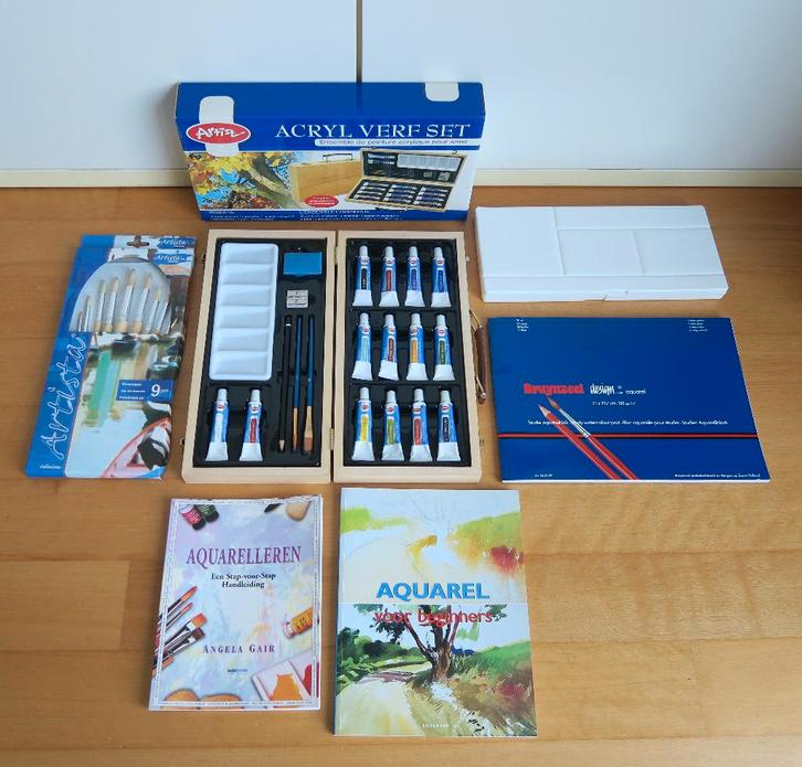 **NIEUW*** Aquarel set voor beginners, Hobby en Vrije tijd, Schilderen, Nieuw, Acrylverf, Ophalen of Verzenden